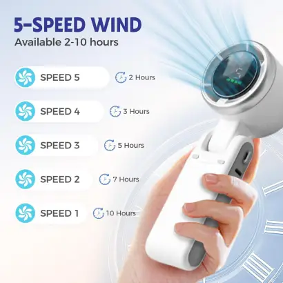 🔥 High-Speed Folding Portable Cooling Fan 🔥 গরমে আর কষ্ট নয়! এখনই নিয়ে নিন শক্তিশালী ১৩০০০ RPM মোটরের পোর্টেবল কুলিং ফ্যান ❄️💨