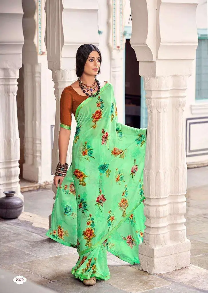Floral  printed weightloss georgette