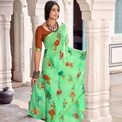 Floral  printed weightloss georgette