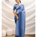 Gold two tone Ombre crepe party saree