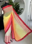 Multicolored georgette saree
