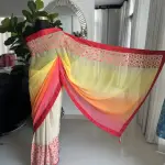 Multicolored georgette saree