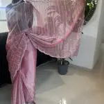Premium Jimmy Choo chiffon silk party saree