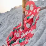 Super demanding digital printed satin crepe silk saree