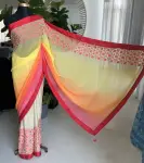 Multicolored georgette saree