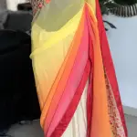 Multicolored georgette saree