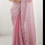 Premium Jimmy Choo chiffon silk party saree