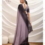 Gold two tone Ombre crepe party saree