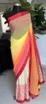 Multicolored georgette saree