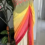 Multicolored georgette saree