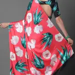 Super demanding digital printed satin crepe silk saree