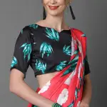 Super demanding digital printed satin crepe silk saree