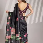 Black Tussar silk saree