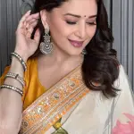 Ivory Floral Fantasy Saree from House of Masaba