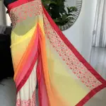 Multicolored georgette saree