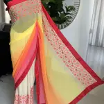 Multicolored georgette saree