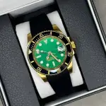 Authentic Green Water Ghost Steel Strap Men's Luminous Waterproof Hollow Transparent Mechanical Time Calendar Business Sports Quartz Watch
