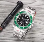 Authentic Green Water Ghost Steel Strap Men's Luminous Waterproof Hollow Transparent Mechanical Time Calendar Business Sports Quartz Watch