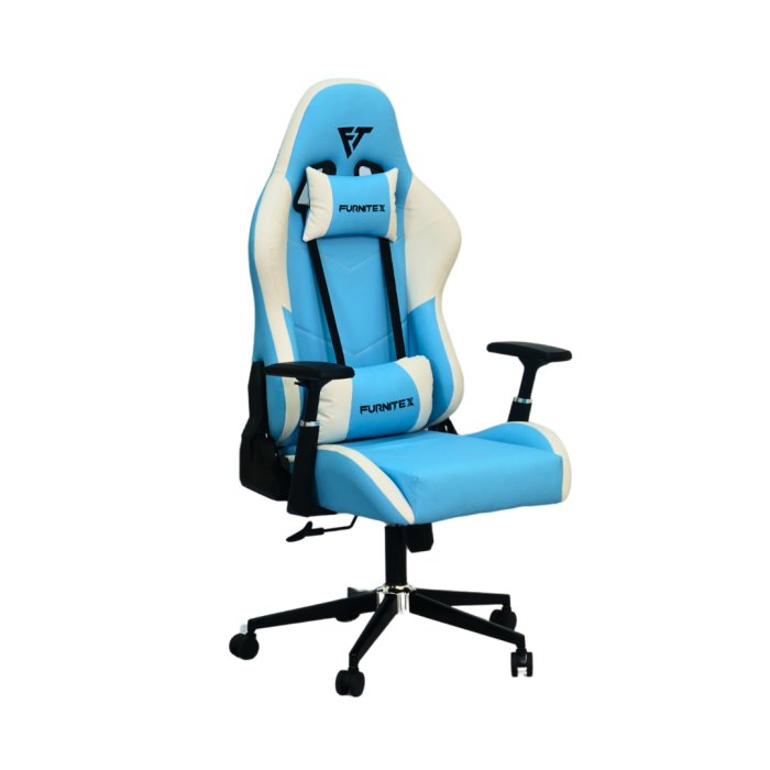 FURNITEX - Gaming Chair with 4D Armrest (FT-G1) Sky Blue