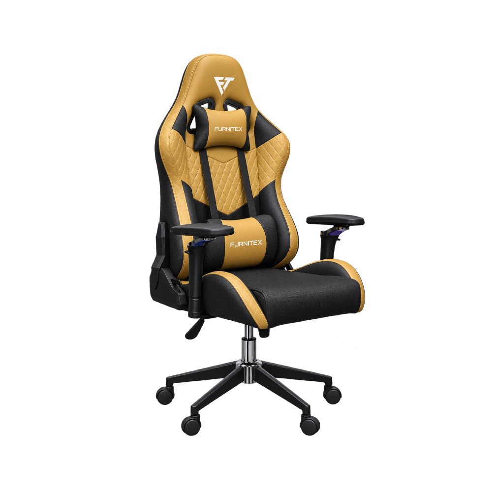 Gaming Chair with 4D Armrest (FT-Tectonic 001) Gold Black