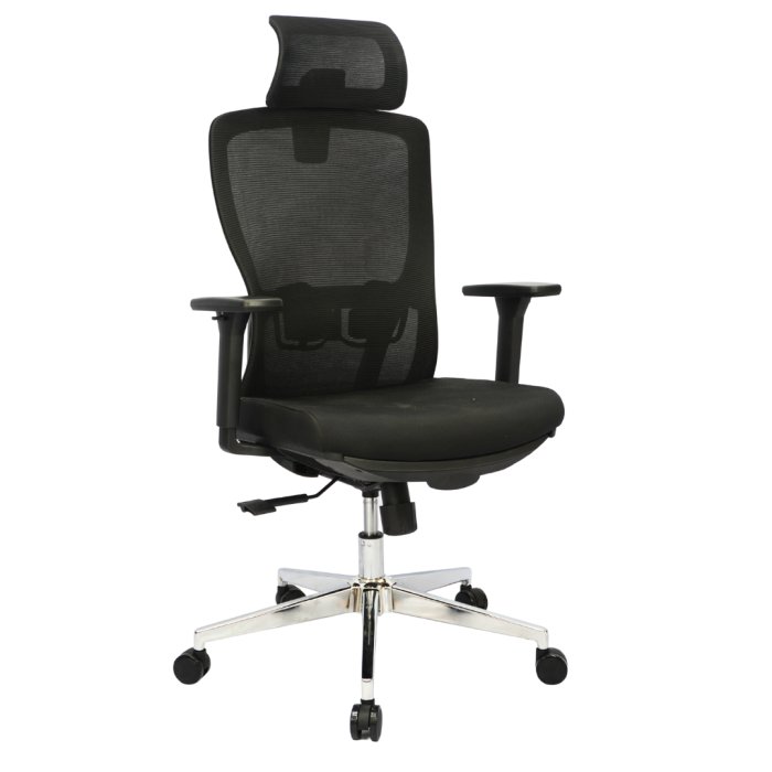 Mesh Office Chair (FT-940N3E) Black With Legrest