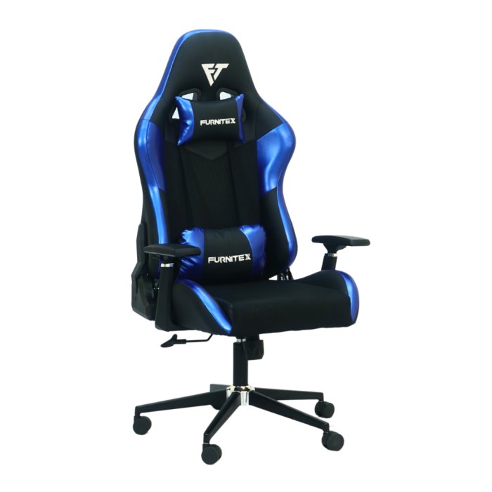 FURNITEX - Gaming Chair with 4D Armrest (FT-G1) Glossy Blue