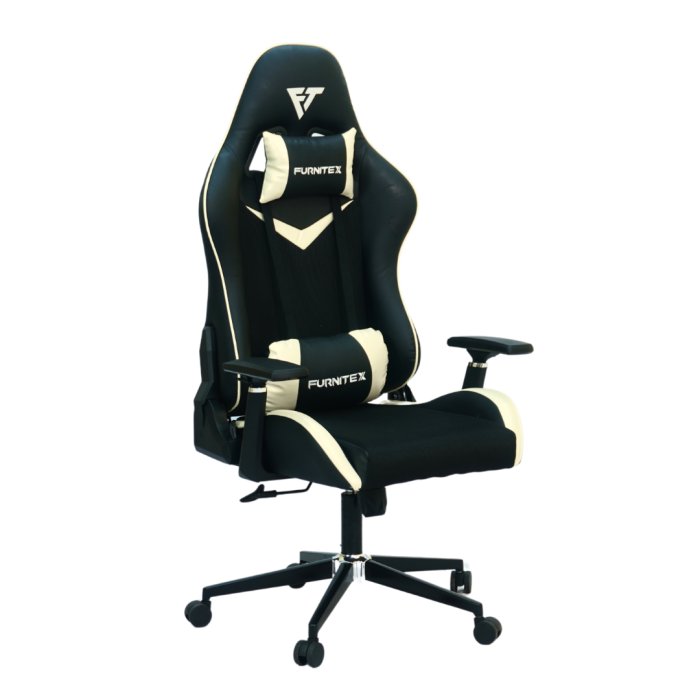 FURNITEX - Gaming Chair with 4D Armrest (FT-G2)Glossy Off White