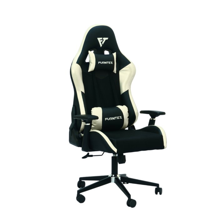FURNITEX - Gaming Chair with 4D Armrest (FT-G1) Glossy Off White