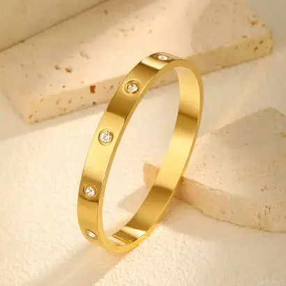 Stainless Steel Stone Bracelet