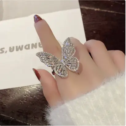 Single Butterfly Finger Ring