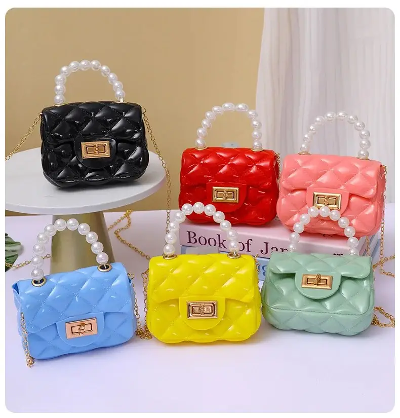 Small Cute Girls Pearl Jelly Bag