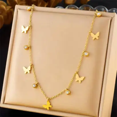 Stainless Steal Butterfly Necklace