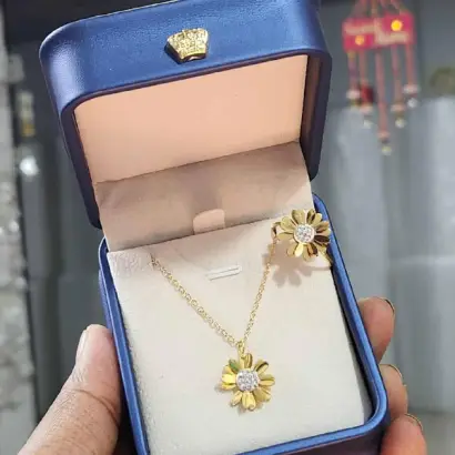 Daisy Pendant & Finger Ring Combo