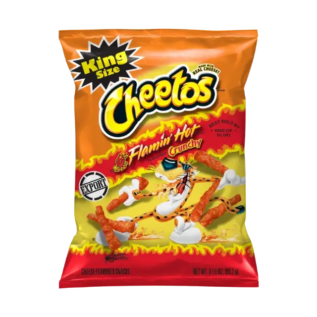 Cheetos Flamin Hot Crunchy King Size  99.2g