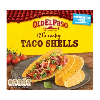 Old El Paso 12 Crunchy Taco Shells 156g