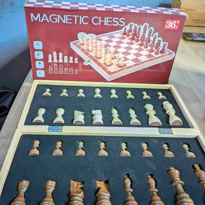 36" Wooden Chess Sets - Chess & Checkers Board Game |Chess Set | Chess Board Set | Chess Sets for Adults & Kids | Checkers Game