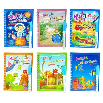 Montessori Toys Reusable Coloring Book Magic Water Drawing Book Painting Drawing Toys Sensory Early Education Toys for Kids