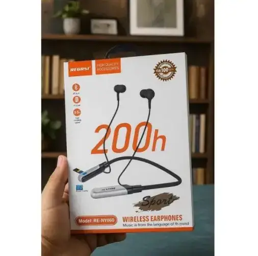 REGRSI RE-NY060 Wireless Earphones – 200h Battery Life | Sport Bluetooth Headset