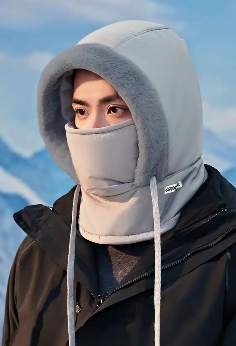 Winter Thick Warm Windproof Hat with Ear Flaps - [Ash Color]