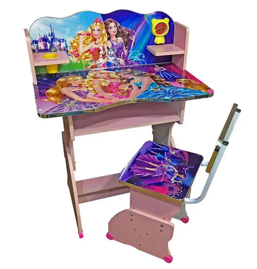 Baby Reading Table And Chair  Height Adjustable System (PINK)