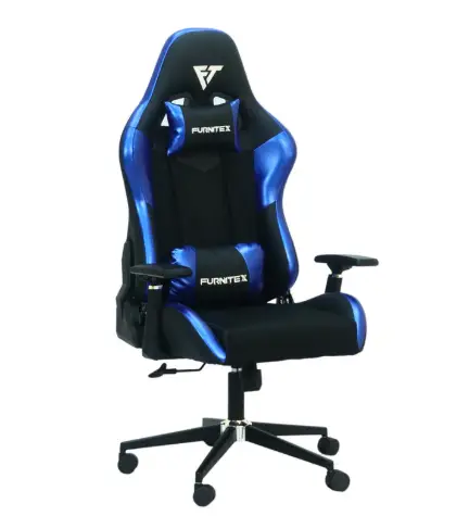 FURNITEX - Gaming Chair with 4D Armrest (FT-G1) Glossy Blue