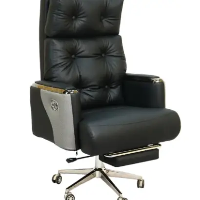 Executive Luxury Boss Chair with Footrest (FT-H0630) Black