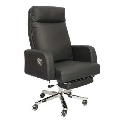 Comfortable Luxury Boss Chair with Footrest (FT-H573) Black