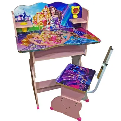 Baby Reading Table And Chair  Height Adjustable System (PINK)