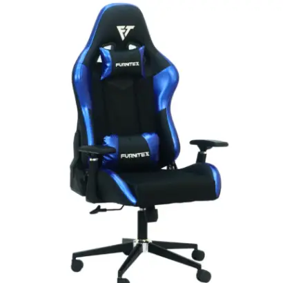 FURNITEX - Gaming Chair with 4D Armrest (FT-G1) Glossy Blue